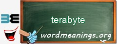 WordMeaning blackboard for terabyte